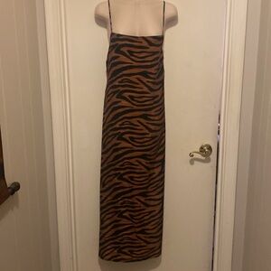 GB ANIMAL PRINT MIDI LENGTH DRESS SZ XL NWT